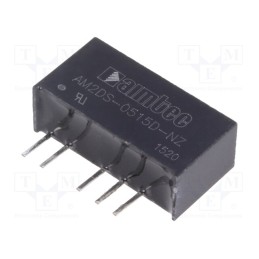 1 pcs x AIMTEC - AM2DS-0515D-NZ - Converter: DC/DC, 2W, Uin: 4.5÷5.5V, Uout: 15VDC, Uout2: -15VDC, SIP7