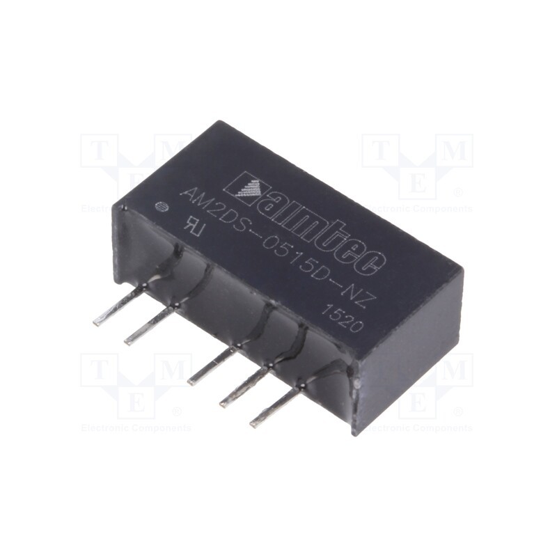 1 pcs x AIMTEC - AM2DS-0515D-NZ - Converter: DC/DC, 2W, Uin: 4.5÷5.5V, Uout: 15VDC, Uout2: -15VDC, SIP7