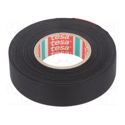 1 pcs x TESA - 51025-00002-10 - Tape: textile, W: 19mm, L: 25m, Thk: 160um, Automotive, rubber, black