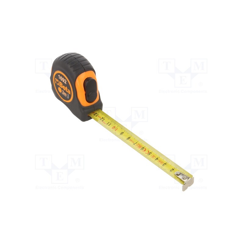 1 pcs x BETA - 16920053 - Measuring tape, L: 3m, Width: 16mm, Enclos.mat: ABS, Class: II