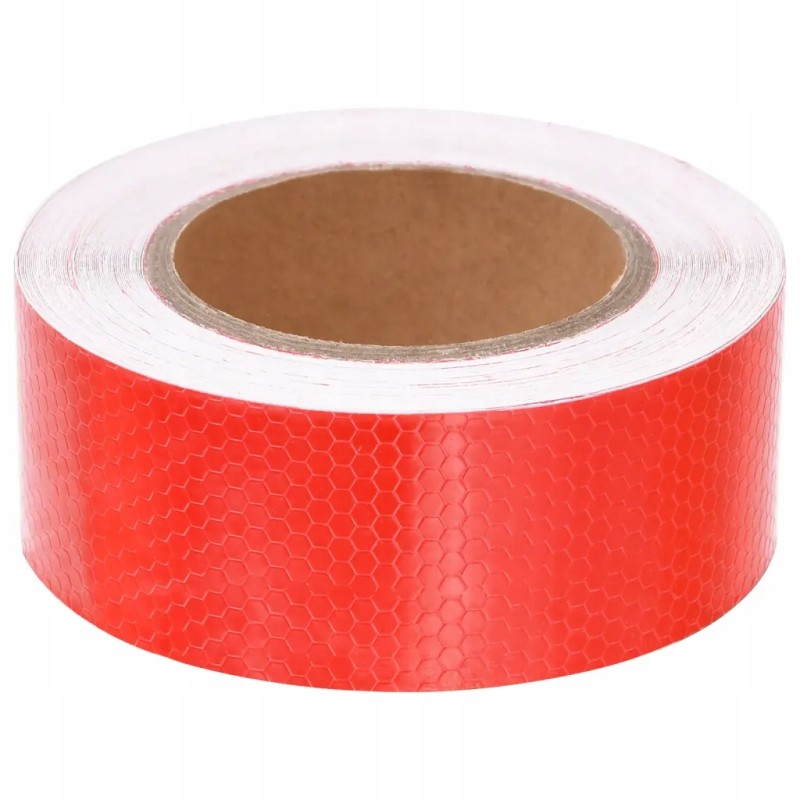 Red reflective tape 2 5 cm x 20 m PVC