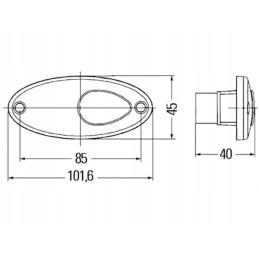 Side marker light LP orange halogen w5w w