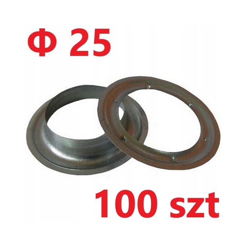 Mesh diameter 25, round, galvanized tarpaulins, 100 pcs