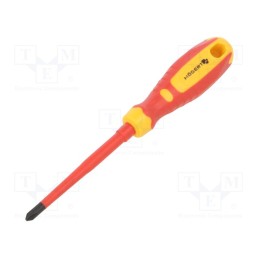 1 pcs x Hu00d6GERT TECHNIK - HT1S974 - Screwdriver, slim, insulated, PlusMinus cross PH-type, SL/PH2