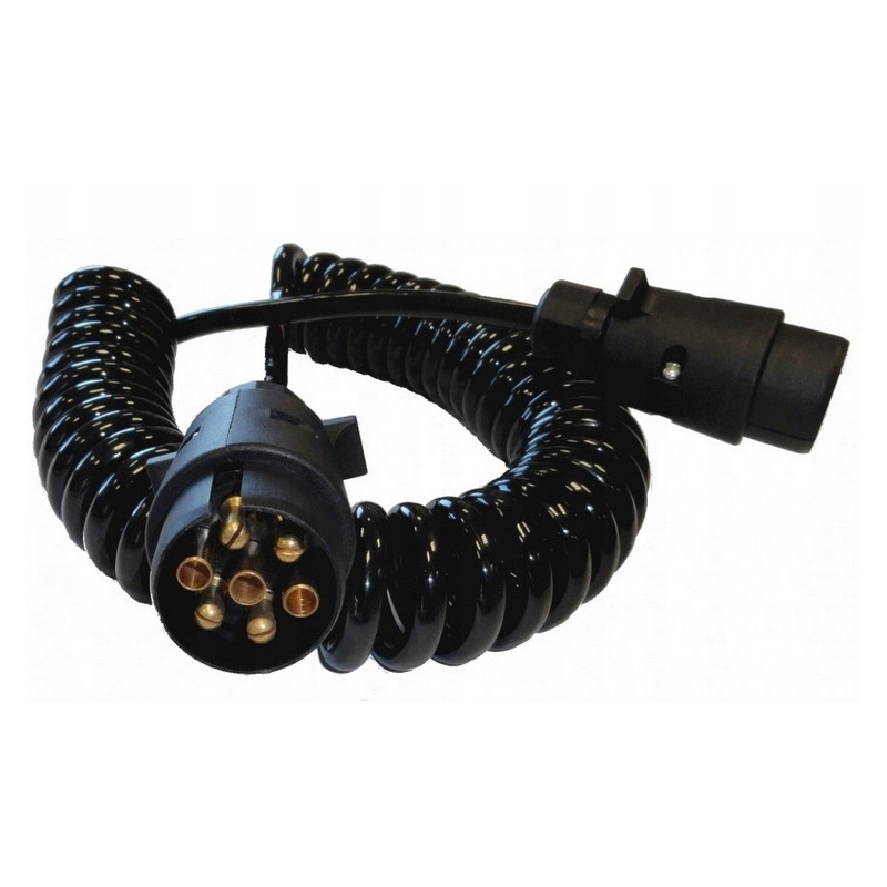 Spiral extension cable for trailer 7pin 5m