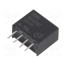 1 pcs x Murata Power Solutions - NME2412SC - Converter: DC/DC, 1W, Uin: 21.6÷26.4V, Uout: 12VDC, Iout: 83mA, SIP