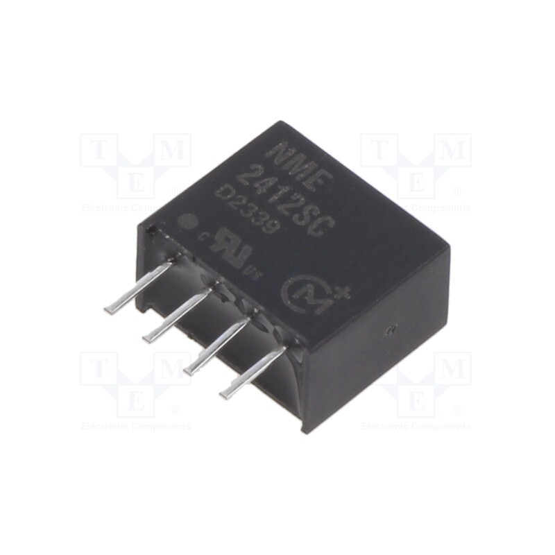 1 pcs x Murata Power Solutions - NME2412SC - Converter: DC/DC, 1W, Uin: 21.6÷26.4V, Uout: 12VDC, Iout: 83mA, SIP