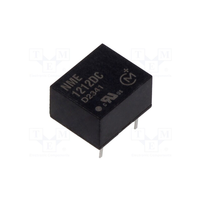 1 pcs x Murata Power Solutions - NME1212DC - Converter: DC/DC, 1W, Uin: 10.8÷13.2V, Uout: 12VDC, Iout: 83mA, DIP
