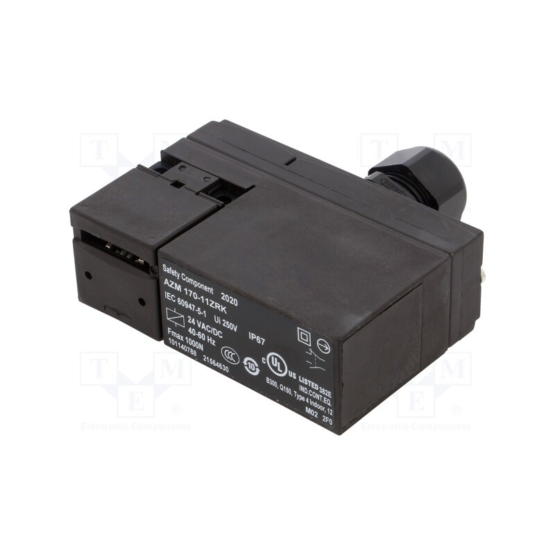 1 pcs x SCHMERSAL - AZM 170-11ZRK 24VAC/DC - Safety switch: bolting, AZM 170, NC + NO, IP67, plastic, black