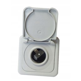 Built-in 12v cigarette lighter electrical socket with cover, gray