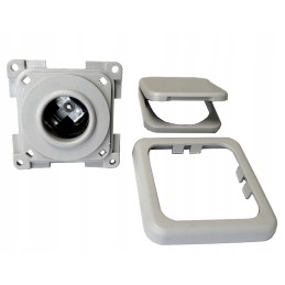 Built-in 12v cigarette lighter electrical socket with cover, gray