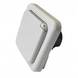 Built-in 12v cigarette lighter electrical socket with cover, gray