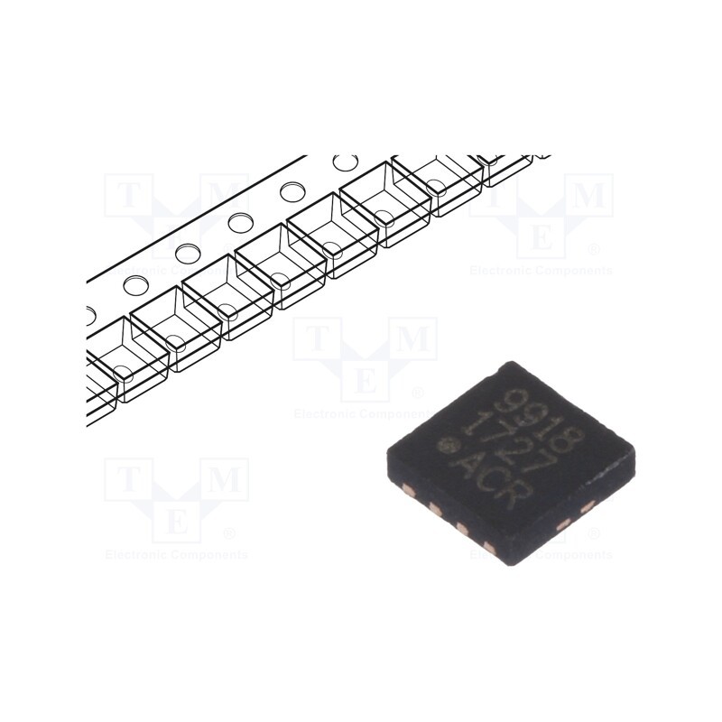 1 pcs x MICROCHIP TECHNOLOGY - HV9918K7-G - IC: driver, buck, LED controller, DFN8, MOSFET,PWM, 4.5÷40V, 700mA