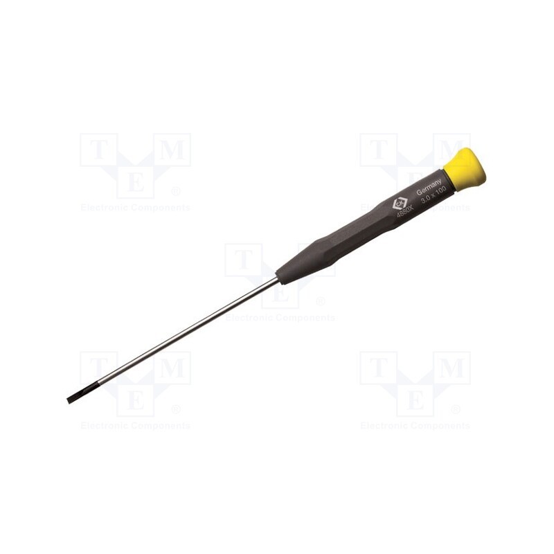 1 pcs x C.K - T4880X 257 - Screwdriver, slot, SL 2,5, Blade length: 75mm, Overall len: 172mm