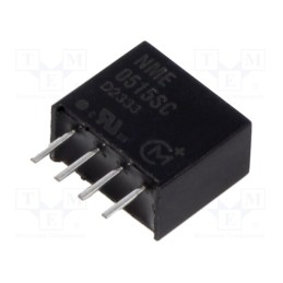 1 pcs x Murata Power Solutions - NME0515SC - Converter: DC/DC, 1W, Uin: 4.5÷5.5V, Uout: 15VDC, Iout: 67mA, SIP4