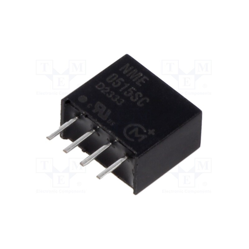 1 pcs x Murata Power Solutions - NME0515SC - Converter: DC/DC, 1W, Uin: 4.5÷5.5V, Uout: 15VDC, Iout: 67mA, SIP4