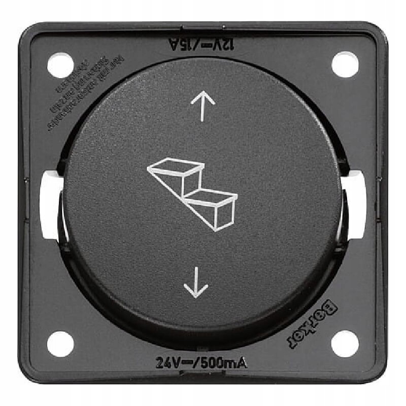 Berker step extension button for a camper