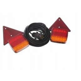 A set of lamps and lights for a magnet machine trailer