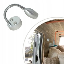LED wall lamp 12v 24v gooseneck interior camper trailer chrome usb