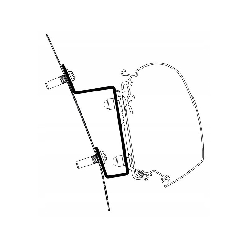 Wall awning adapter thule 5200 ford transit h3 l2 l3 l4 from 2014