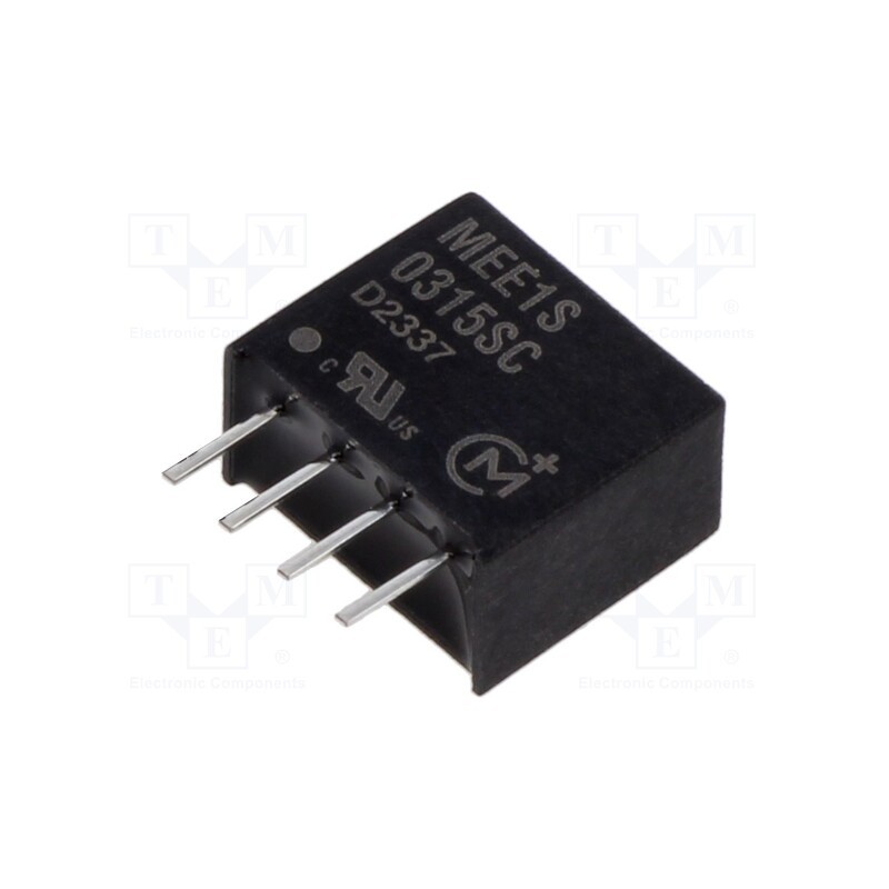 1 pcs x Murata Power Solutions - MEE1S0315SC - Converter: DC/DC, 1W, Uin: 2.97÷3.63V, Uout: 15VDC, Iout: 67mA, SIP