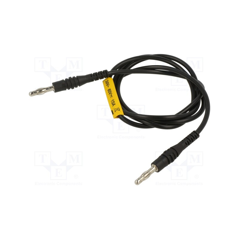 1 pcs x STu00c4UBLI - 64.9289-10021 - Test lead, 60VDC, 30VAC, 15A, banana plug 4mm,both sides, Len: 1m