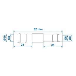 Hose reduction 10 to 8 mm 2 pcs