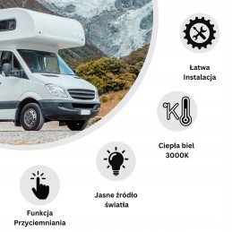 LED lamp 12v 24v ceiling spot touch furniture outlet for camper 3w