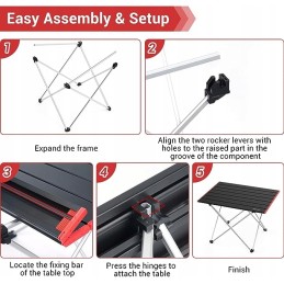 Folding camping table 40 5x68x40 5cm