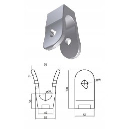 Tipping support for commercial vehicle forks