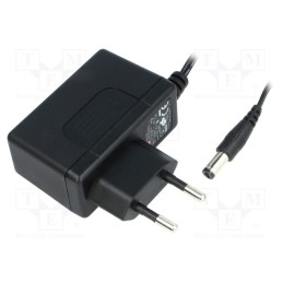 1 pcs x MEAN WELL - SGA12E48-P1J - Power supply: switched-mode, plug, 48VDC, 0.25A, 12W, Plug: EU, 86%