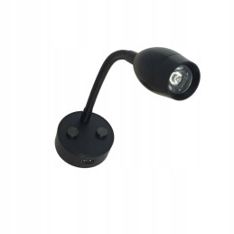 LED wall lamp 12v 24v interior gooseneck camper trailer black usb