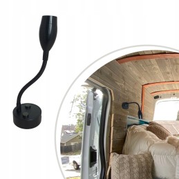 LED wall lamp 12v 24v interior gooseneck camper trailer black usb