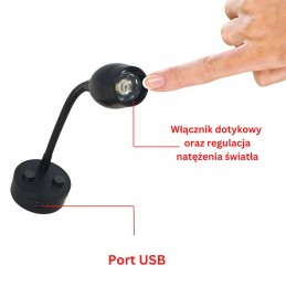 LED wall lamp 12v 24v interior gooseneck camper trailer black usb