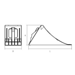 Chock with metal wheel chocks for truck semi-trailer adr