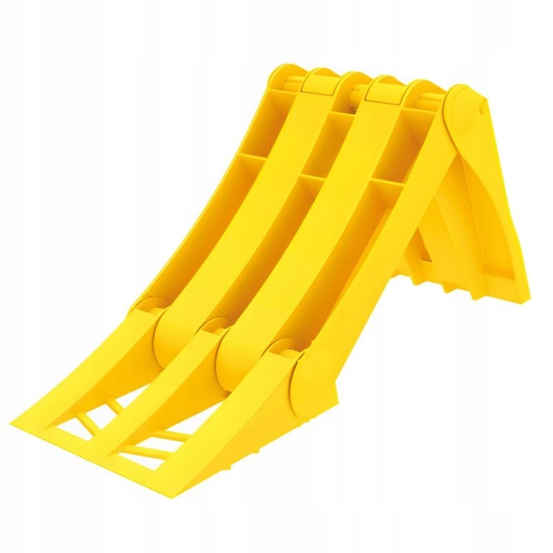 Folding wheel chock with approved wheel lock