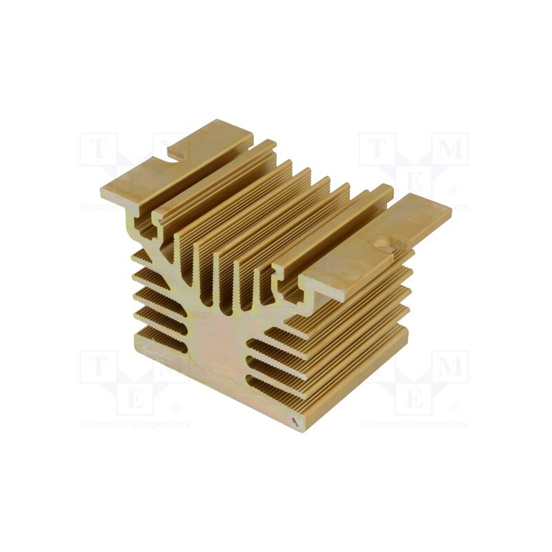 1 pcs x ANLY ELECTRONICS - HS-060-50 - Heatsink: extruded, Y, golden, L: 50mm, W: 80mm, H: 50mm, aluminium