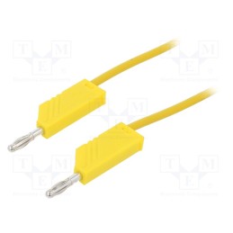 1 pcs x HIRSCHMANN T&M - MLN 100/1 GE - Test lead, 60VDC, 16A, with 4mm axial socket, Len: 1m, yellow