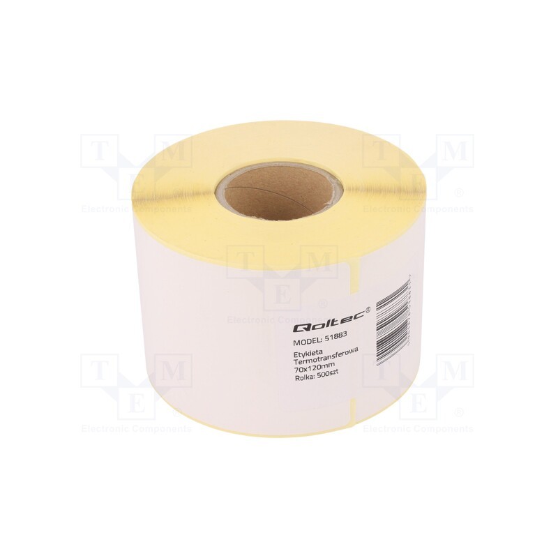 1 rol x QOLTEC - 51883 - Label, white, Character colour: black, QOLTEC-51887