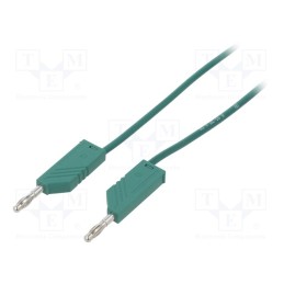 1 pcs x HIRSCHMANN T&M - MLN 100/1 GN - Test lead, 60VDC, 16A, with 4mm axial socket, Len: 1m, green