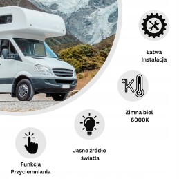 LED lamp 12v 24v ceiling spot touch furniture outlet for camper 3w