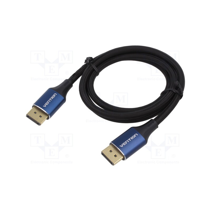 1 pcs x VENTION - HCELH - Cable, DisplayPort 1.4, DisplayPort plug,both sides, PVC, Len: 2m