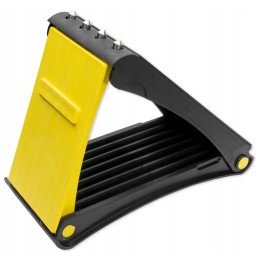 Wheel chock lock, foldable for a passenger bus