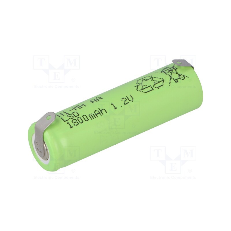 1 pcs x JJJ - AA180 BL - Re-battery: Ni-MH, AA, 1.2V, 1800mAh, soldering lugs, Ø14.2x50mm
