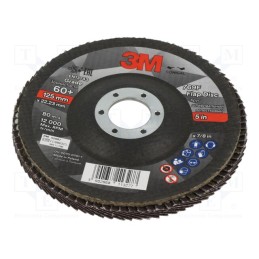 1 pcs x 3M - 769F 125MM P 60 - Flap grinding wheels, Ø: 125mm, Øhole: 22mm, Granularity: 60