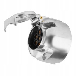 7 pin socket for a round aluminum trailer hitch