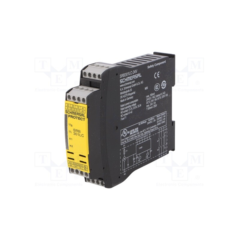 1 pcs x SCHMERSAL - SRB301LC 24VAC/DC - Module: safety relay, SRB 301LC, 24VAC, 24VDC, -25÷45°C, IP20