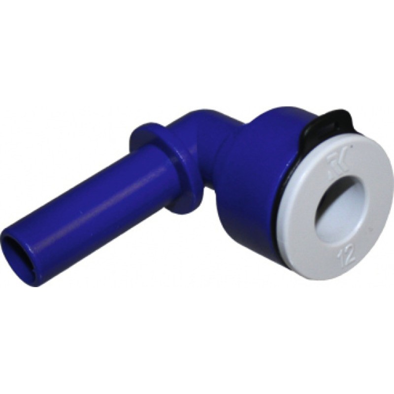Angle plug connector for water lines, diameter 12 mm