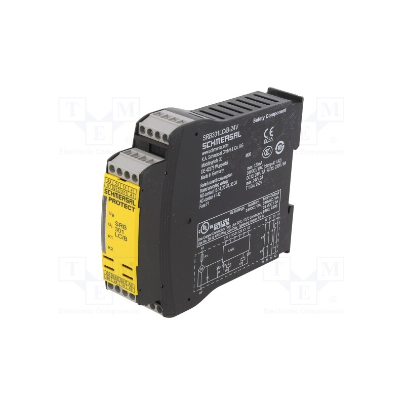 1 pcs x SCHMERSAL - SRB301LC/B 24V - Module: safety relay, SRB 301LC, 24VAC, 24VDC, -25÷45°C, IP20