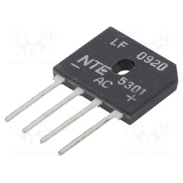 1 pcs x NTE Electronics - NTE5301 - Bridge rectifier: single-phase, Urmax: 600V, If: 8A, Ifsm: 200A